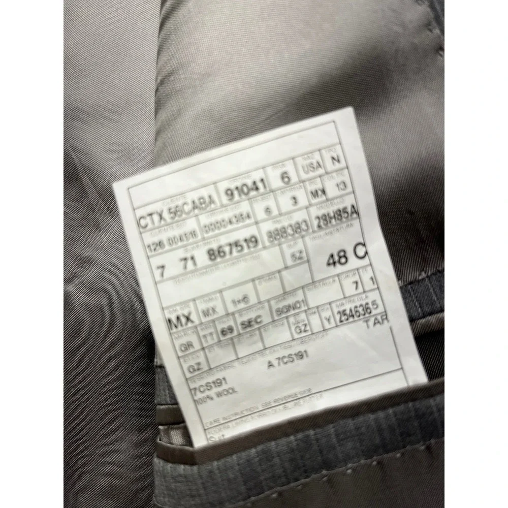 Gritti Ermenegildo Zegna 100% Wool Gray Pinstripe Blazer‎ Sport Coat Mens 36/38R